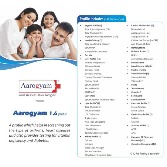 Thyrocare AAROGYAM 1.6 (108 Tests) bahraich