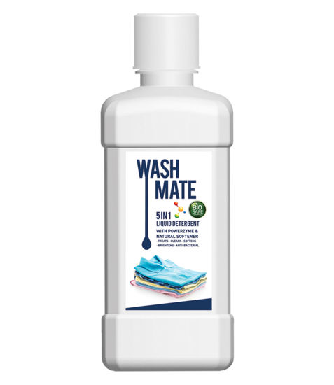 Picture of WASHMATE 5 IN 1 LIQUID DETERGENT WITH POWERZYME & NATURAL SOFTENER (BIOSAFE FORMULA)