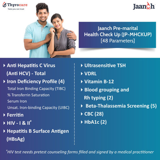 Thyrocare PREMARITAL HEALTH CHECK UP PROFILE jaipur